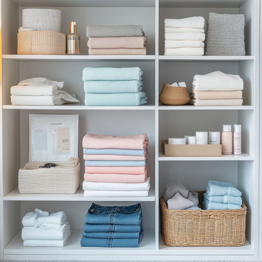 An organized closet.